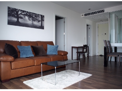 Condo for sale in The Room Sukhumvit 62 in front of BTS. 2 bedrooms 75 sq.m. fully furnished. Would like to sell!