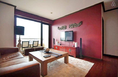Condo for sale in Bangkok riverside one spacious bedroom 63 sq.m. nicely furnished with lovely river view.