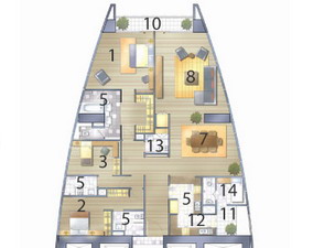 Brand new condo for sale in Melenium Sukhumvit 192.95 sq.m. 3 bedrooms 3 bathrooms. High floor. Easy access to Asok BTS and Sukhumvit MRT