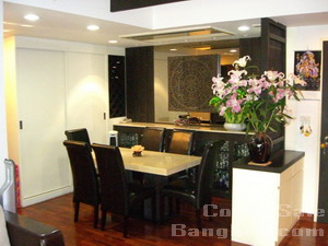 Condo for sale in Bangkok. Nicely fitted. Peaceful and greeery view. Spacious 2 bedrooms 2 bathrooms 145 sq.m. Easy access to expressway, supermarket, Sathorn, etc.