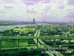 Condo for sale in Bangkok Rama 3 The Pano. Brandnew with view of Chaopraya river. 99 sq.m. 2 bedrooms